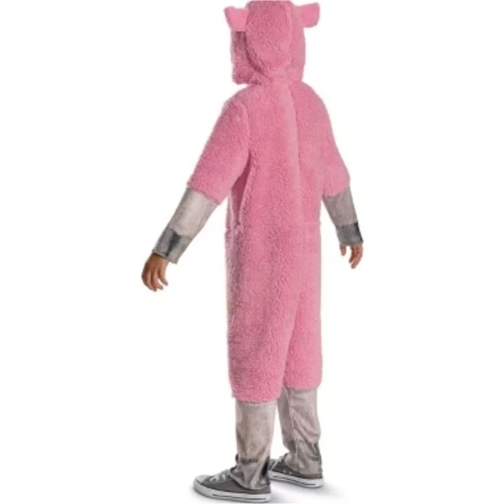 Minecraft Movie Pink Sheep Child Costume Jumpsuit Hooded One Piece Size 4-6x NEW